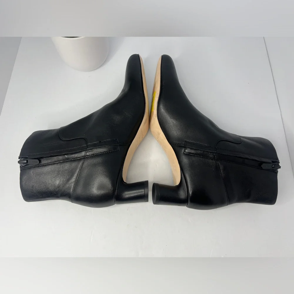 NEW Vince Hilda Leather Ankle Boots Black Size 5.5 - Picture 11 of 15